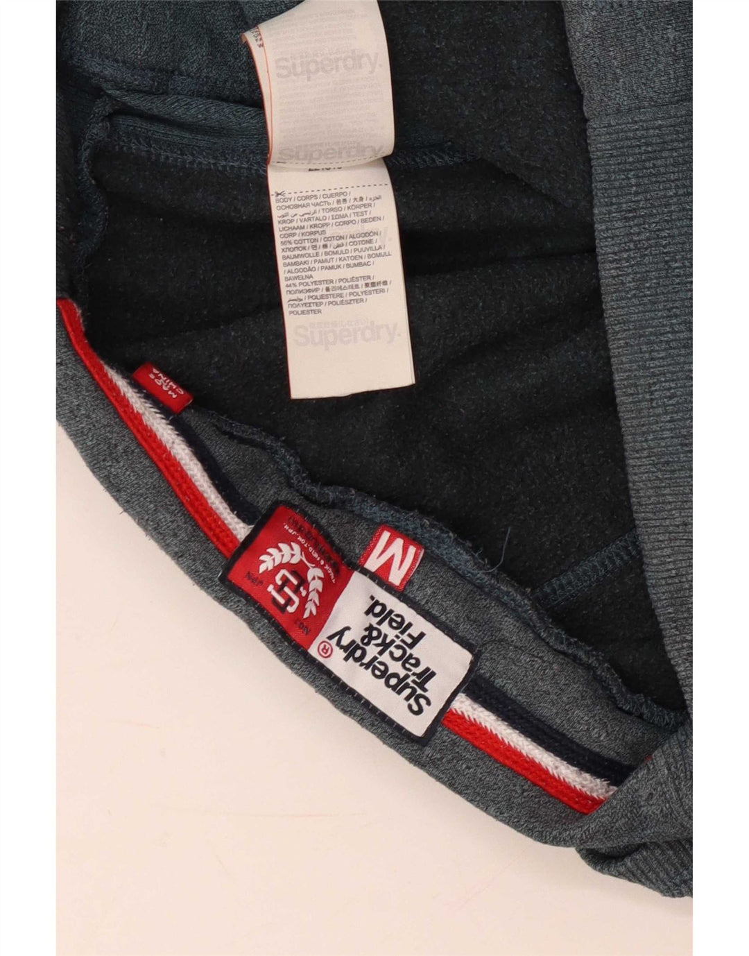 Superdry muške grafičke trenirke Hlače Joggers Srednje sivi pamuk