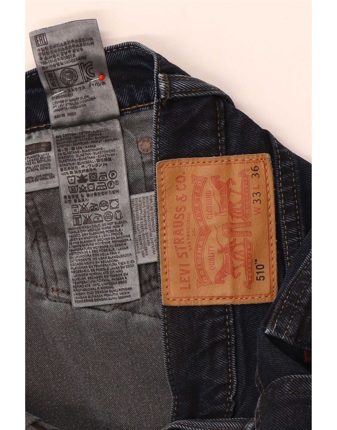 Levi's muške 510 traper kratke hlače W33 srednje tamnoplavi pamuk