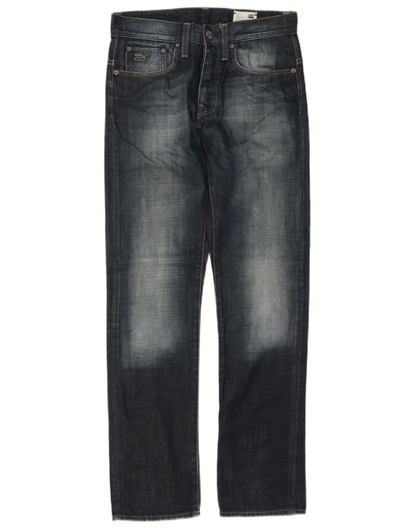 G-Star Mens Straight Jeans W30 L32 Navy Blue Cotton