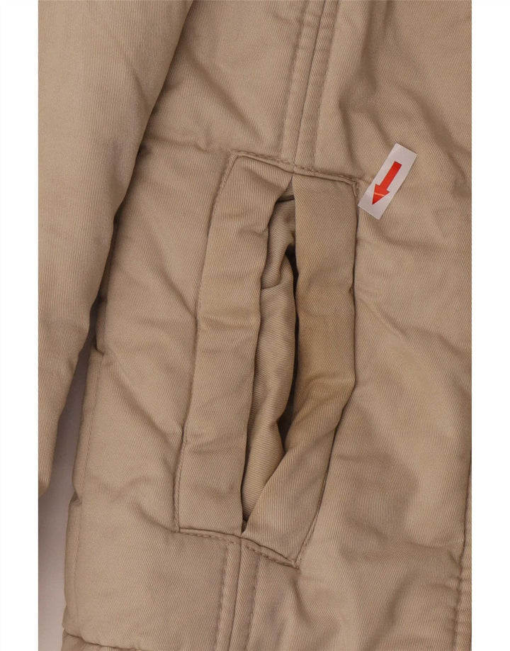 Zara ženska podstavljena jakna UK 12 Medium Beige Cotton Classic