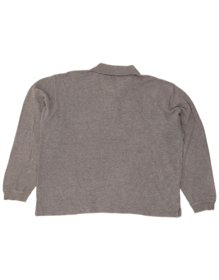 Izod muška polo majica dugih rukava, veliki sivi pamuk