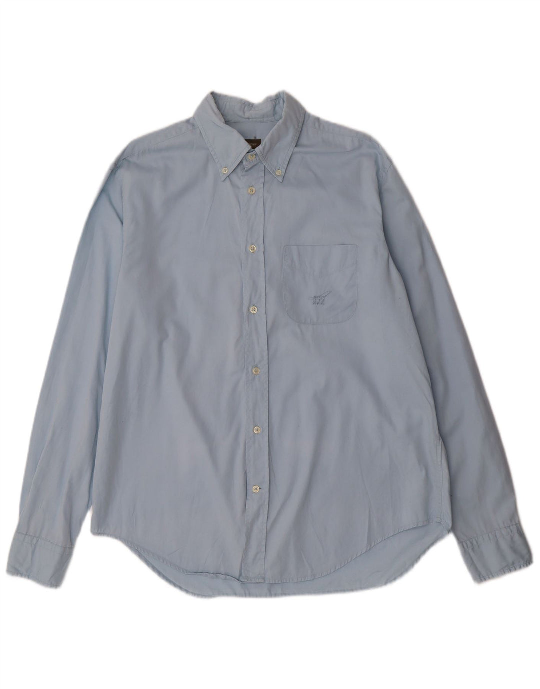 HENRY COTTONS Mens Shirt Size 41 Large Blue Cotton