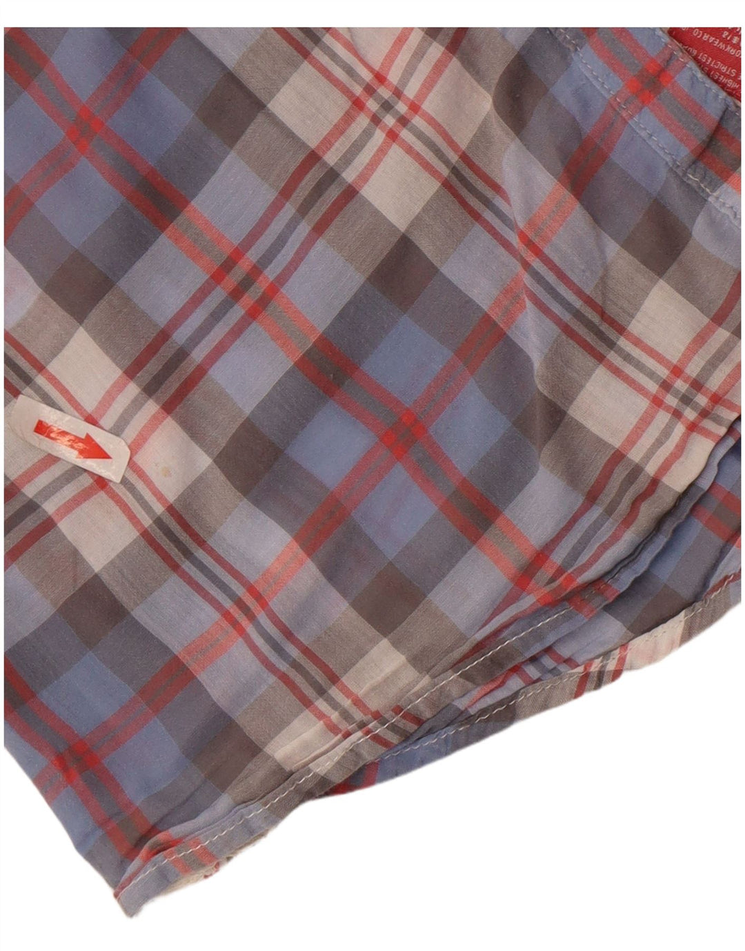 Superdry ženska majica 3/4 rukava UK 14 Srednje plavi karirani pamuk