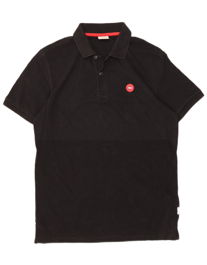 Jack & Jones muška polo majica mala crna pamučna