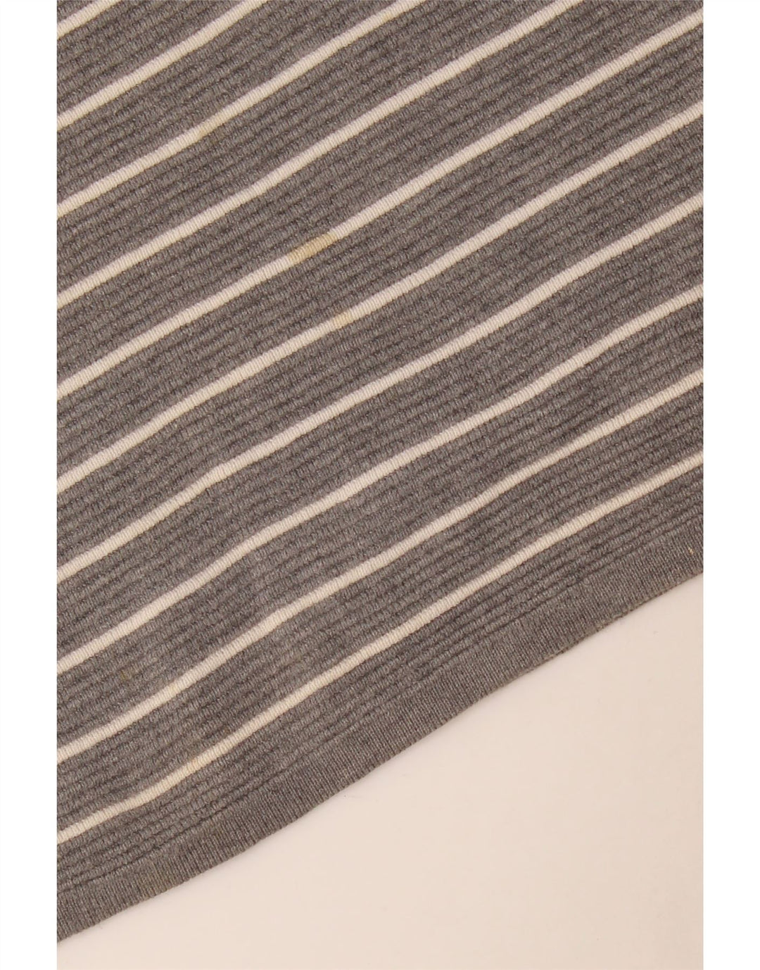Zara Mens Top Long Sleeve Small Grey Striped Cotton