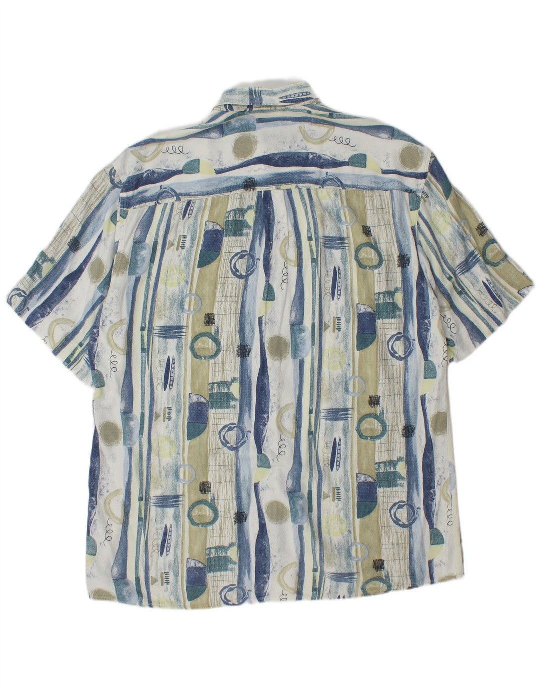 VINTAGE muška dugačka košulja s apstraktnim uzorkom, veličina 41 velika plava