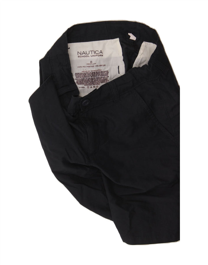 NAUTICA Boys Chino Shorts 7-8 Years W26 Navy Blue Polyester Vintage Nautica and Second-Hand Nautica from Messina Hembry 