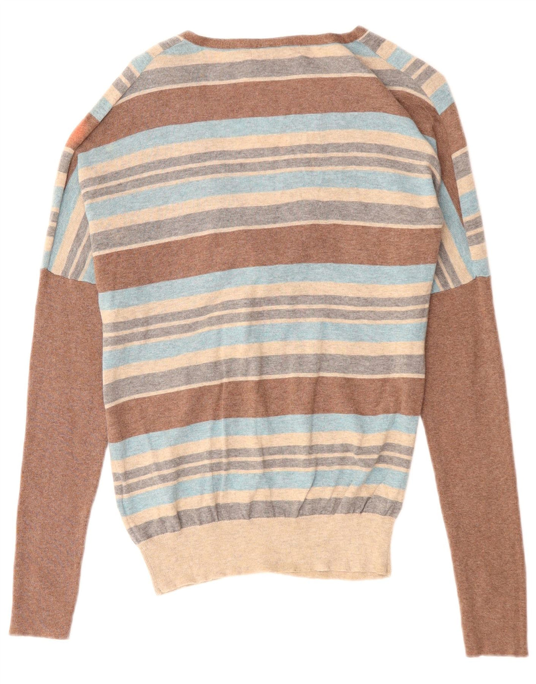 MONSOON ženski džemper s V-izrezom UK 12 srednje raznobojne pruge