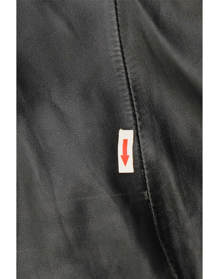Vintage ženska kožna jakna IT 50 XL crna koža