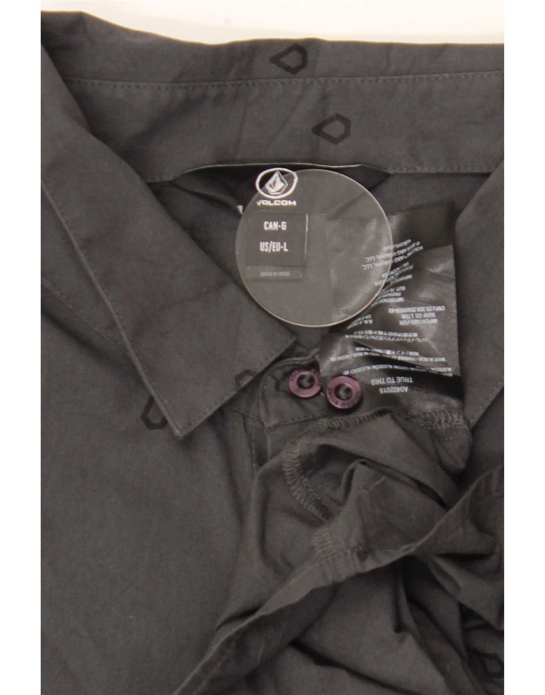 Volcom muška majica kratkih rukava s grafičkim motivima, veliki sivi geometrijski pamuk