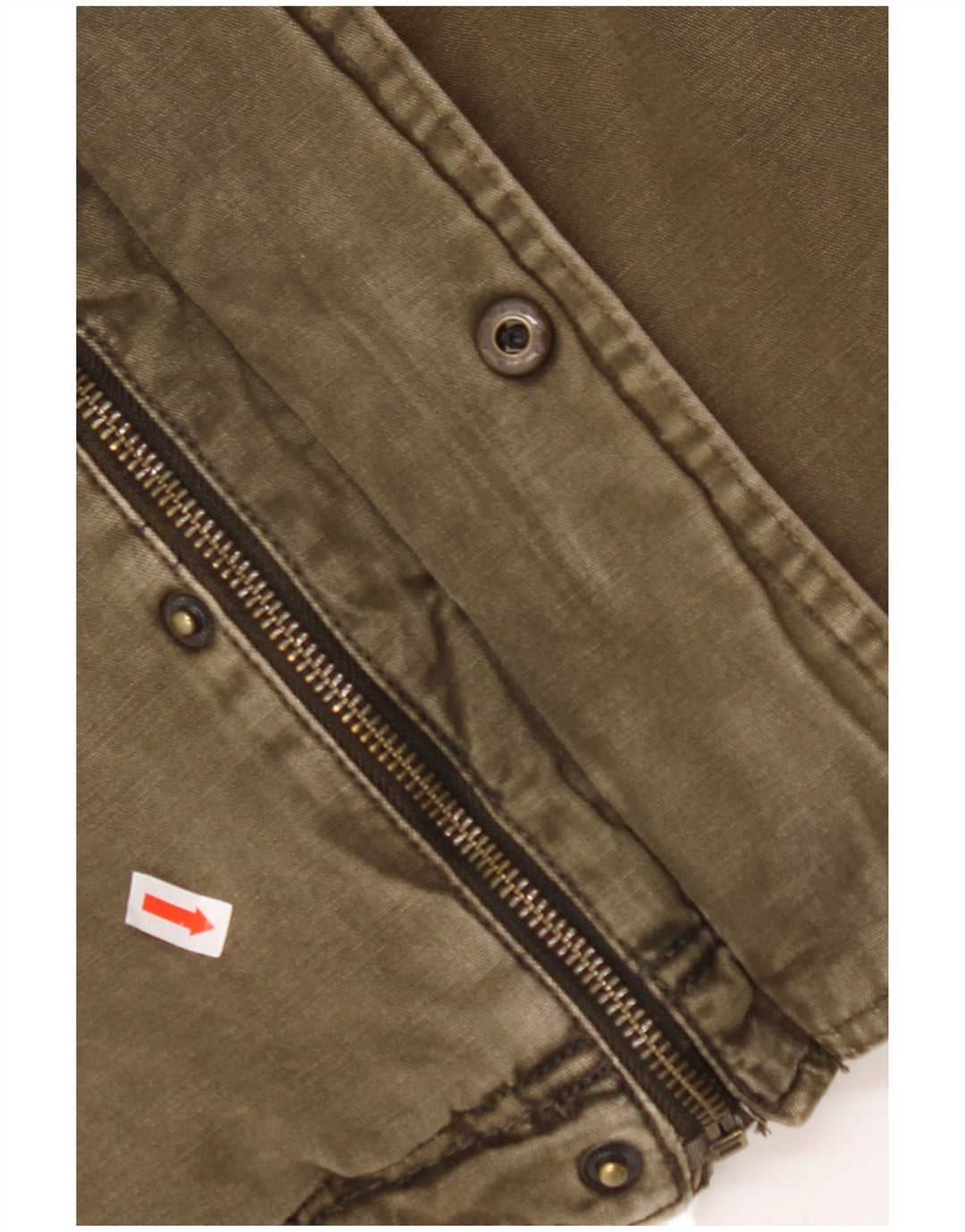 LEVI'S muška vojna traper šerpa jakna s kapuljačom UK 42 XL kaki pamuk