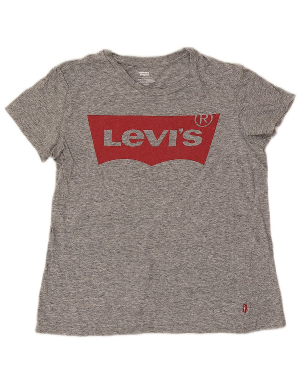 Gornja ženska majica kratkih rukava Levi's Graphic UK 10 Small Grey Flecked