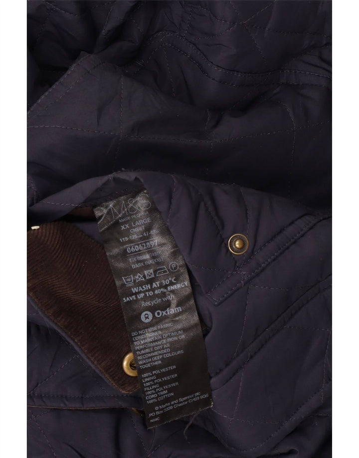 Marks & Spencer muška prošivena jakna UK 44 2XL tamnoplavi poliester
