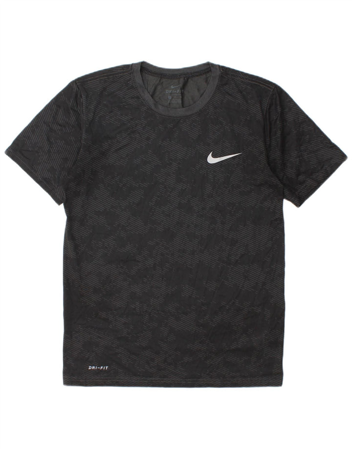 Nike Dri Fit majica kratkih rukava mala crna kamuflažna poliester