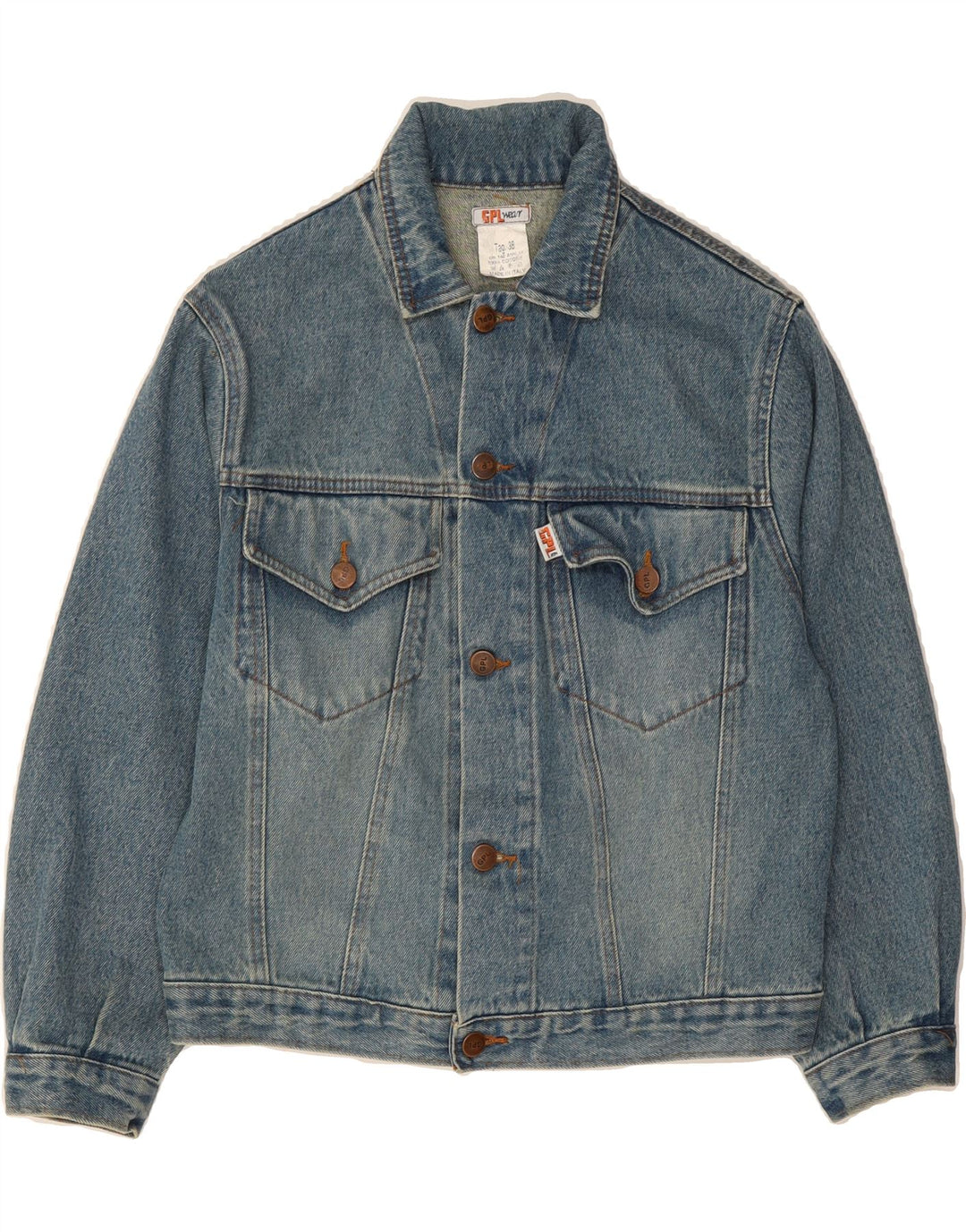 VINTAGE Boys Denim Jacket 10-11 Years Blue Cotton Vintage Vintage and Second-Hand Vintage from Messina Hembry 