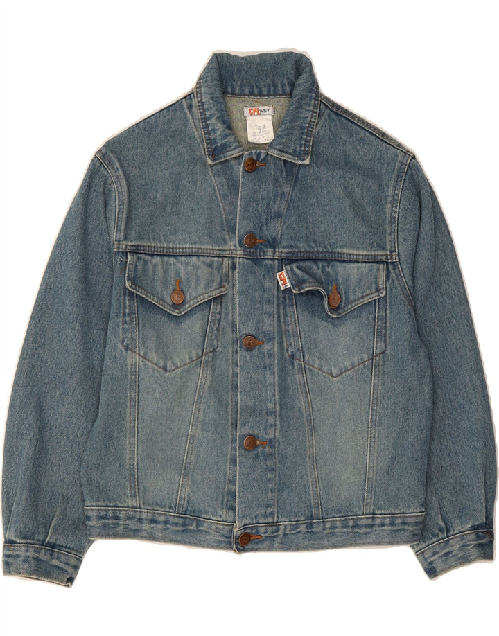 VINTAGE Boys Denim Jacket 10-11 Years Blue Cotton Vintage Vintage and Second-Hand Vintage from Messina Hembry 