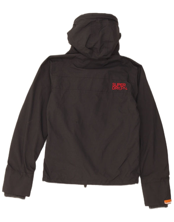 Superdry ženska kišna jakna s kapuljačom s grafičkim motivima UK 6 XS crni najlon