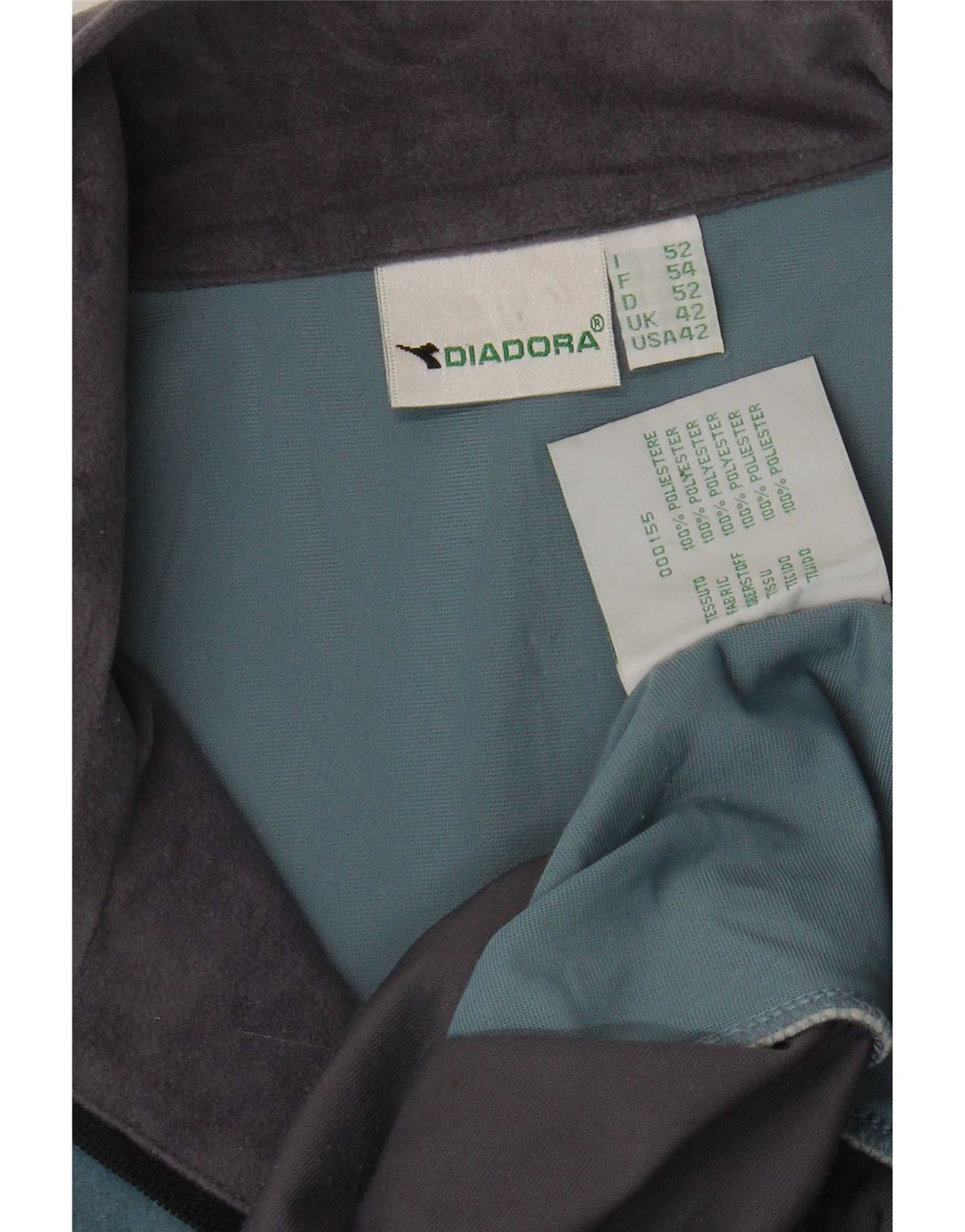 Diadora muška jakna od flisa UK 42 XL plavi poliester u boji