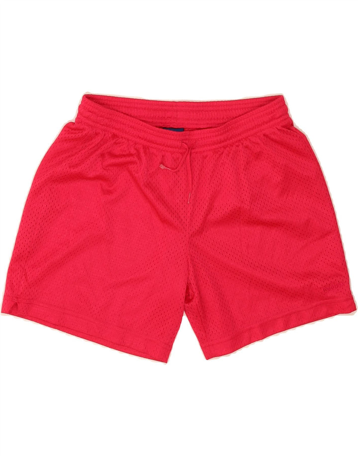 REEBOK Womens Sport Shorts UK 14 Large  Red Polyester Vintage Reebok and Second-Hand Reebok from Messina Hembry 