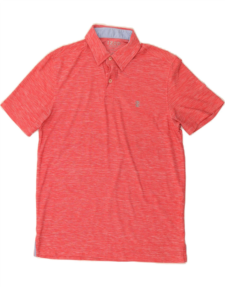 IZOD Mens Golf Polo Shirt Small Red Flecked Polyester Vintage Izod and Second-Hand Izod from Messina Hembry 