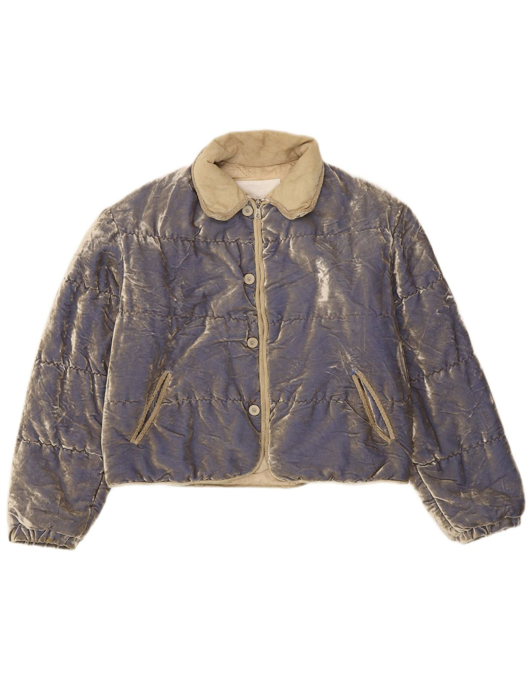 Cipriani ženska baršunasta podstavljena jakna IT 42 srednje plava