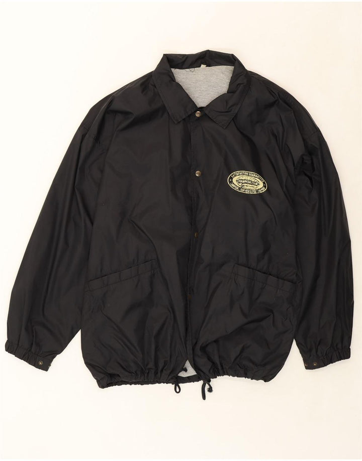 CHAMPION Mens Graphic Windbreaker Jacket UK 42 XL Black Polyamide Vintage Champion and Second-Hand Champion from Messina Hembry 
