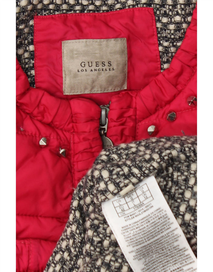 GUESS Ženska podstavljena jakna UK 12 Srednje ružičasti poliamid