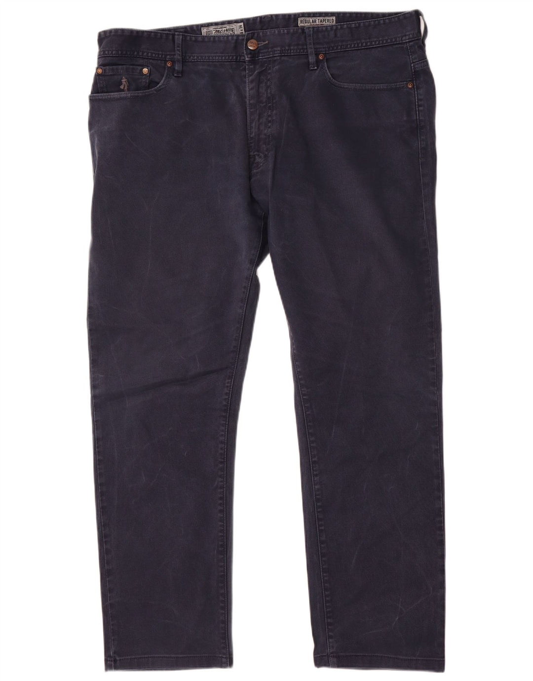 Marlboro Classics Mens Regular Tapered Jeans W38 L30 Navy Blue Pamuk