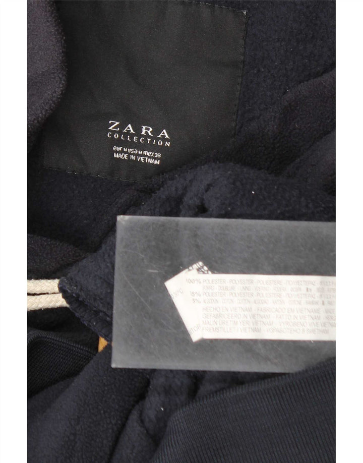 Zara ženska jakna od duffle flisa s kapuljačom UK 14 srednje tamnoplava poliester