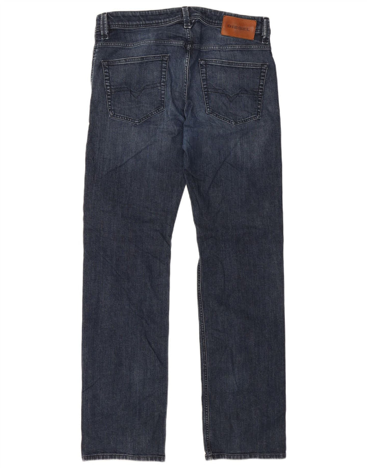 DIESEL Ženske ravne traperice W34 L34 tamnoplavi pamuk