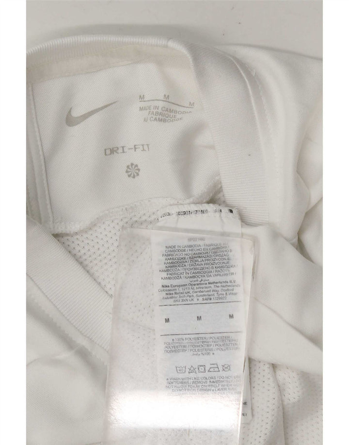 Nike Dri Fit T-Shirt Top srednje bijele boje od poliestera