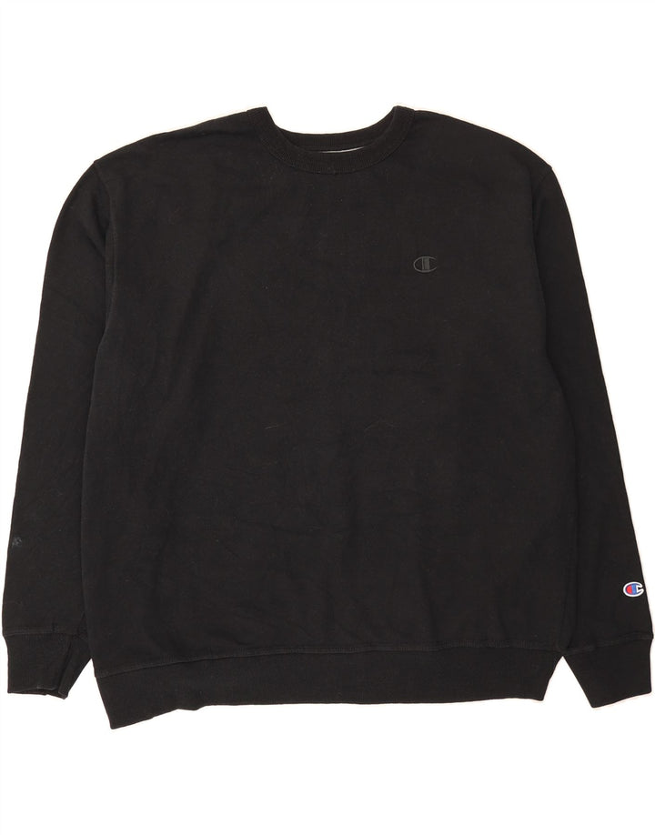 CHAMPION Mens Sweatshirt Jumper 2XL Black Cotton Vintage Champion and Second-Hand Champion from Messina Hembry 