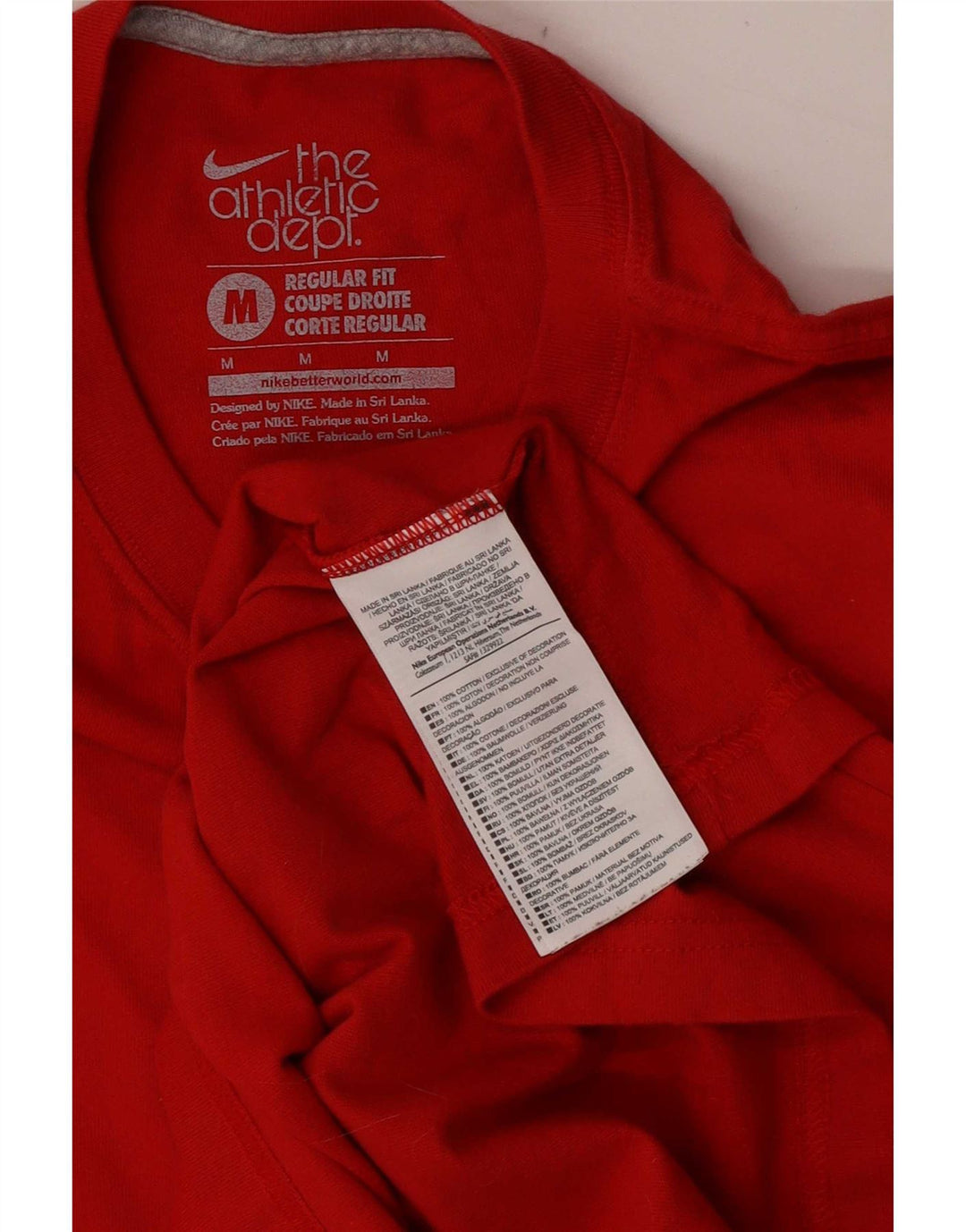 Nike Mens Regular Fit Vest Top Medium Red Pamuk