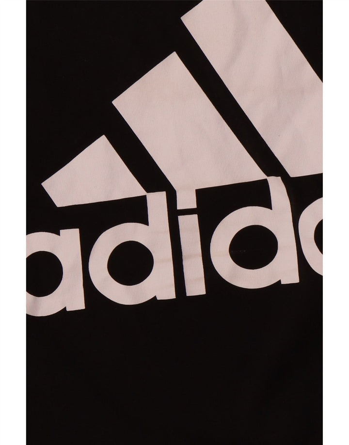 ADIDAS ženska majica kratkih rukava s grafičkim motivima UK 16/18 veliki crni pamuk