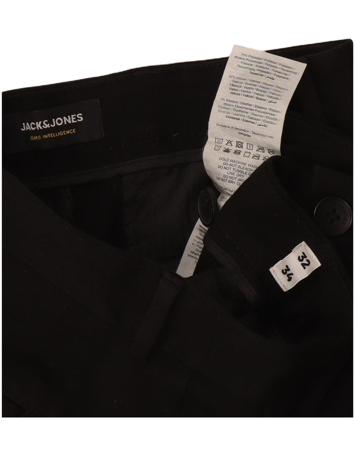 Jack & Jones Ženske Marco Slim Chino hlače W32 L34 crni poliester