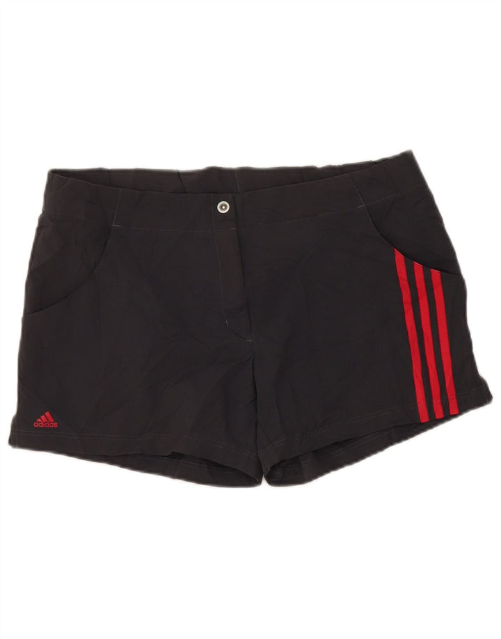 Adidas ženske kratke hlače Climalite Casual UK 12 srednje W34 sivi poliester