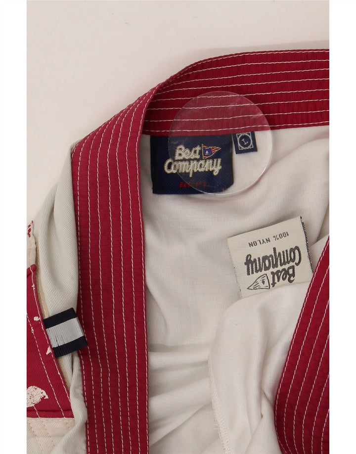 BEST COMPANY Muške kratke kupaće hlače Veliki bijeli cvjetni najlon