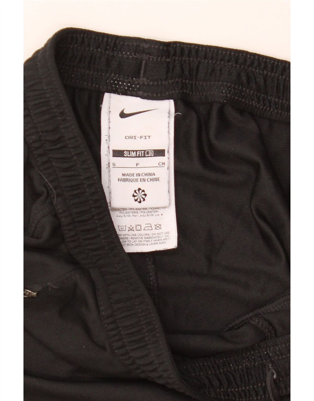 Nike muške Dri Fit Slim Fit hlače za trenirku Male crne poliesterske hlače