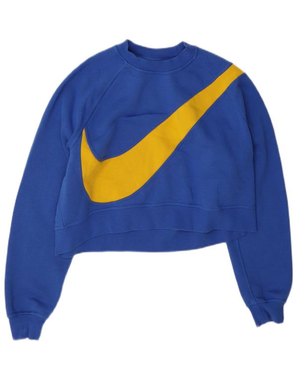 Nike Ženska kratkotrajna majica s grafičkim motivima UK 14 Srednje plavi pamuk