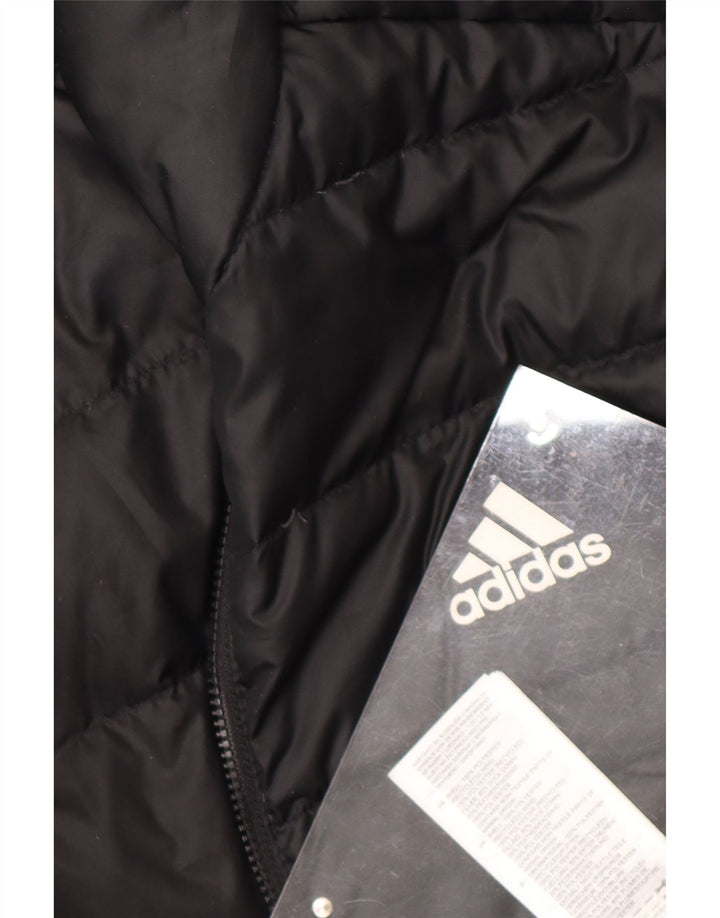 ADIDAS Womens Padded Jacket UK 10 Small Black Polyester