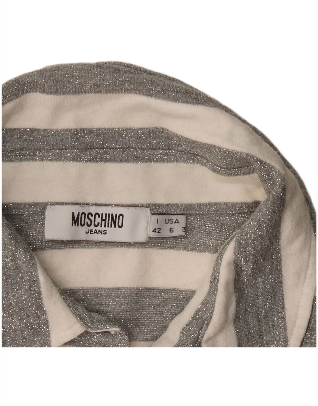 Moschino ženska polo majica IT 42 srednje sive pruge
