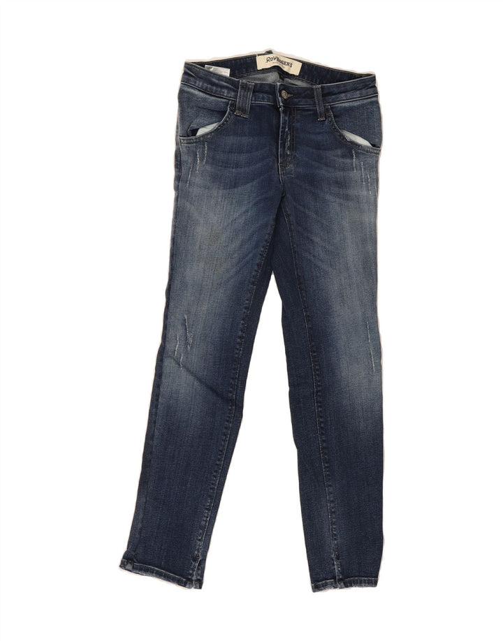ROY ROGERS Womens Distressed Skinny Jeans W26 L26 Navy Blue Polyester Vintage Roy Rogers and Second-Hand Roy Rogers from Messina Hembry 