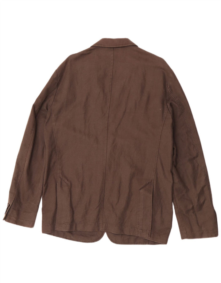 Hugo Boss muška jakna s 2 gumba EU 52 XL smeđe laneno rublje
