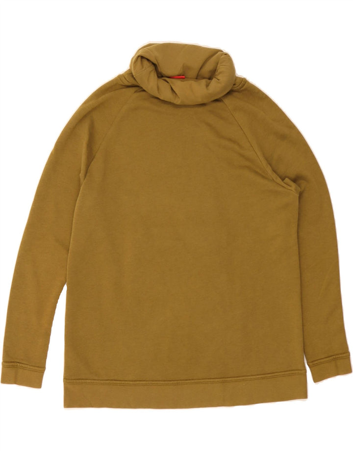 NIKE Mens Roll Neck Sweatshirt Jumper Small Khaki Cotton Vintage Nike and Second-Hand Nike from Messina Hembry 