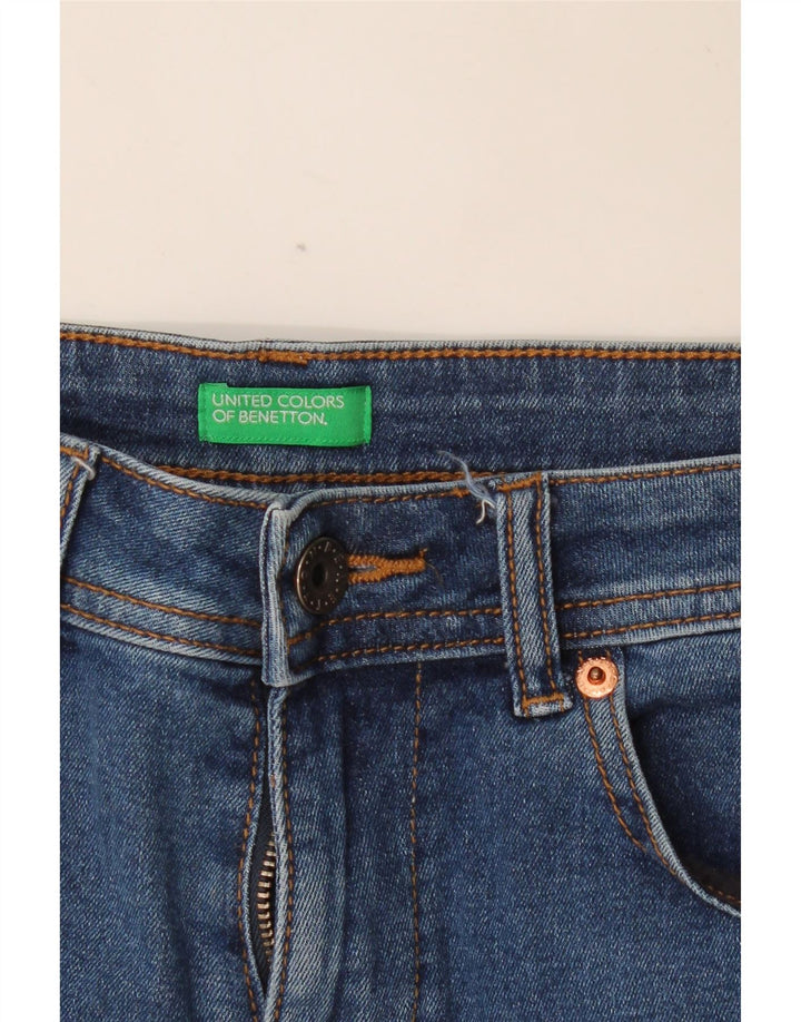 BENETTON Ženske traper kratke hlače W30 srednje plave