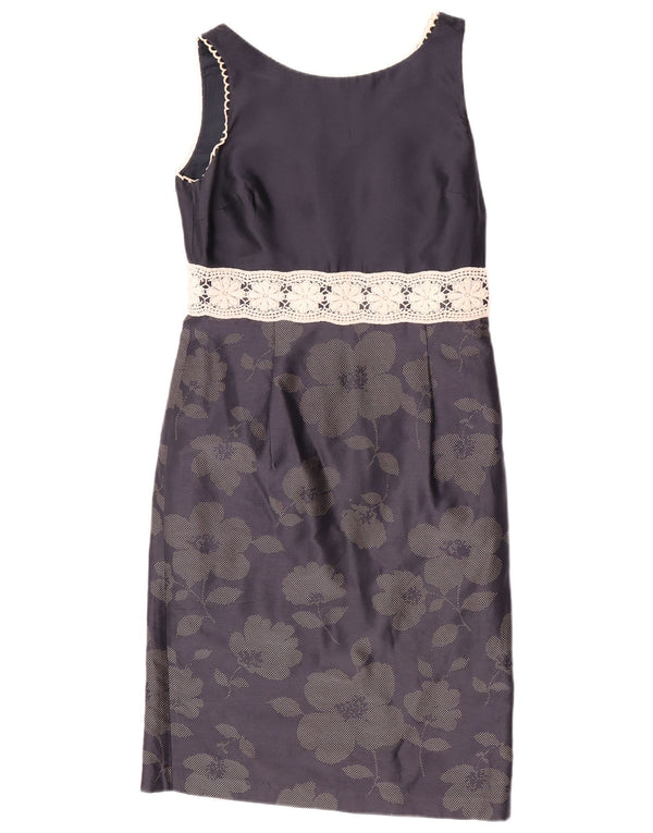 Fenn Wright Manson ženska plašt haljina UK 10 Mala tamnoplava cvjetna