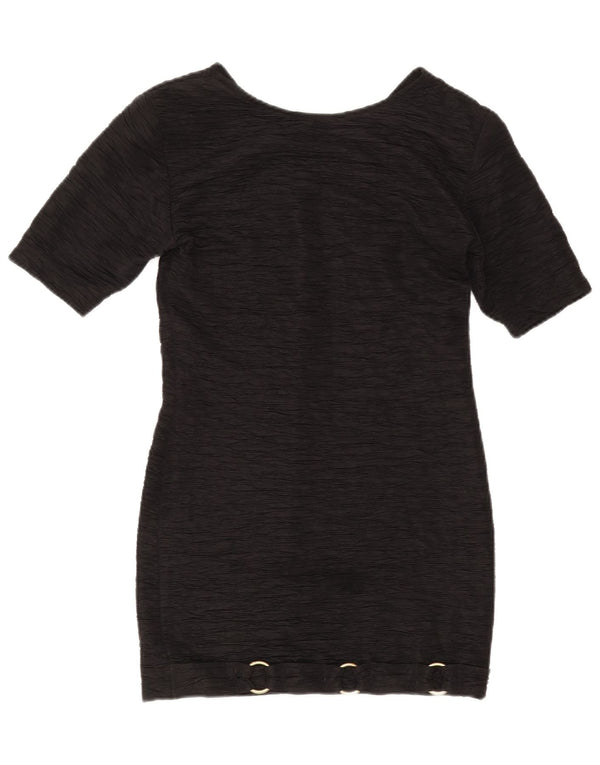 Vintage ženska plašt haljina US 2 XS crni poliester