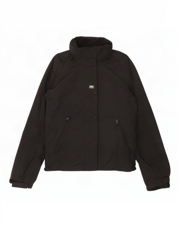 Helly Hansen ženska kišna jakna s kapuljačom UK 14 srednje crni poliester