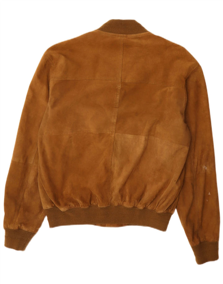 Vintage muška bomber jakna od brušene kože IT 52 XL smeđa koža