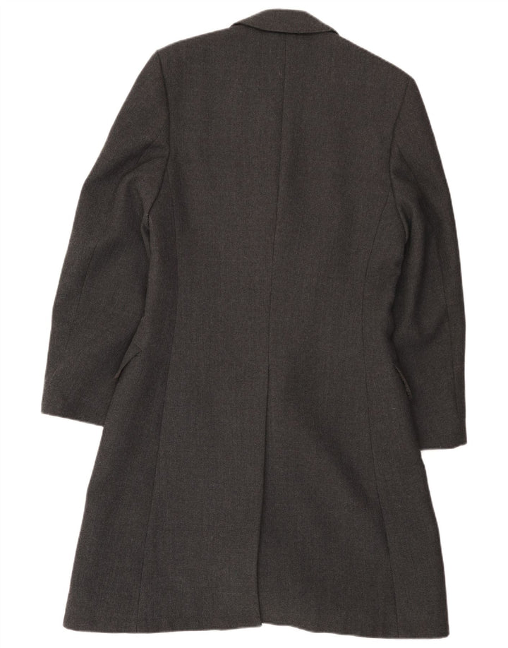 Vintage ženski kaput UK 10 Mala siva vuna